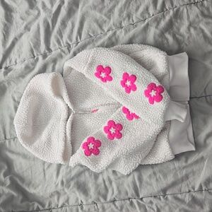 Old navy flower sleeve sherpa